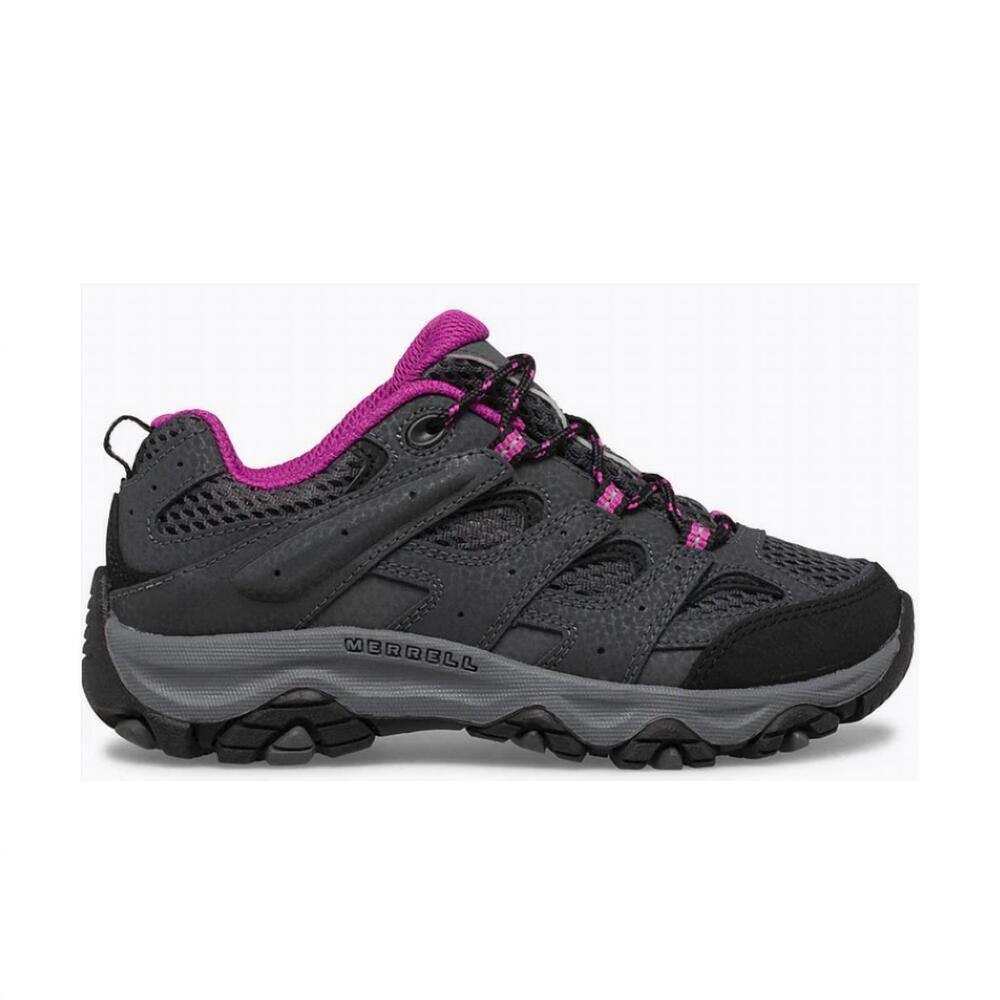 NEW MERRELL big kid's moab 3 low sneakers in granite/berry